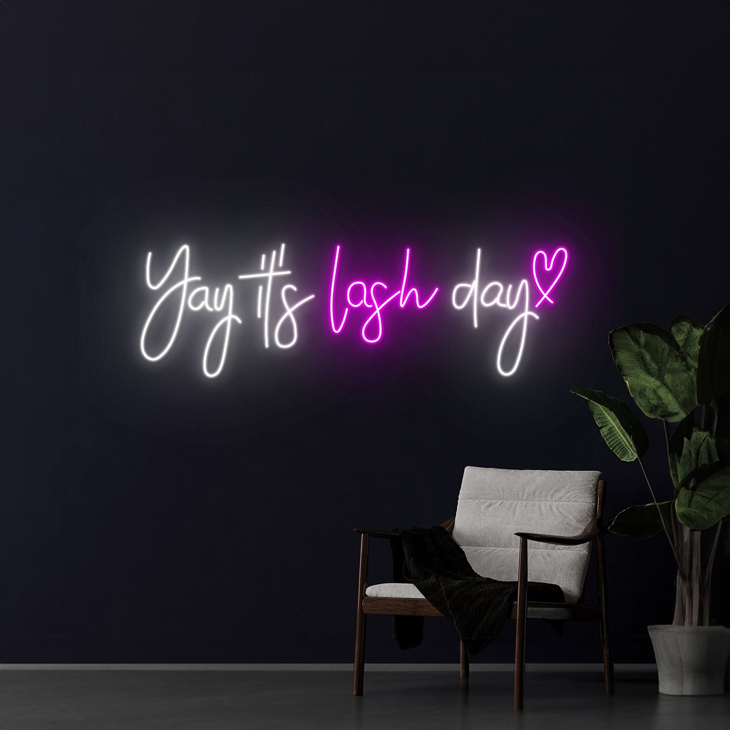 Yay Its Lash Day Neon Sign Wall Art Decor