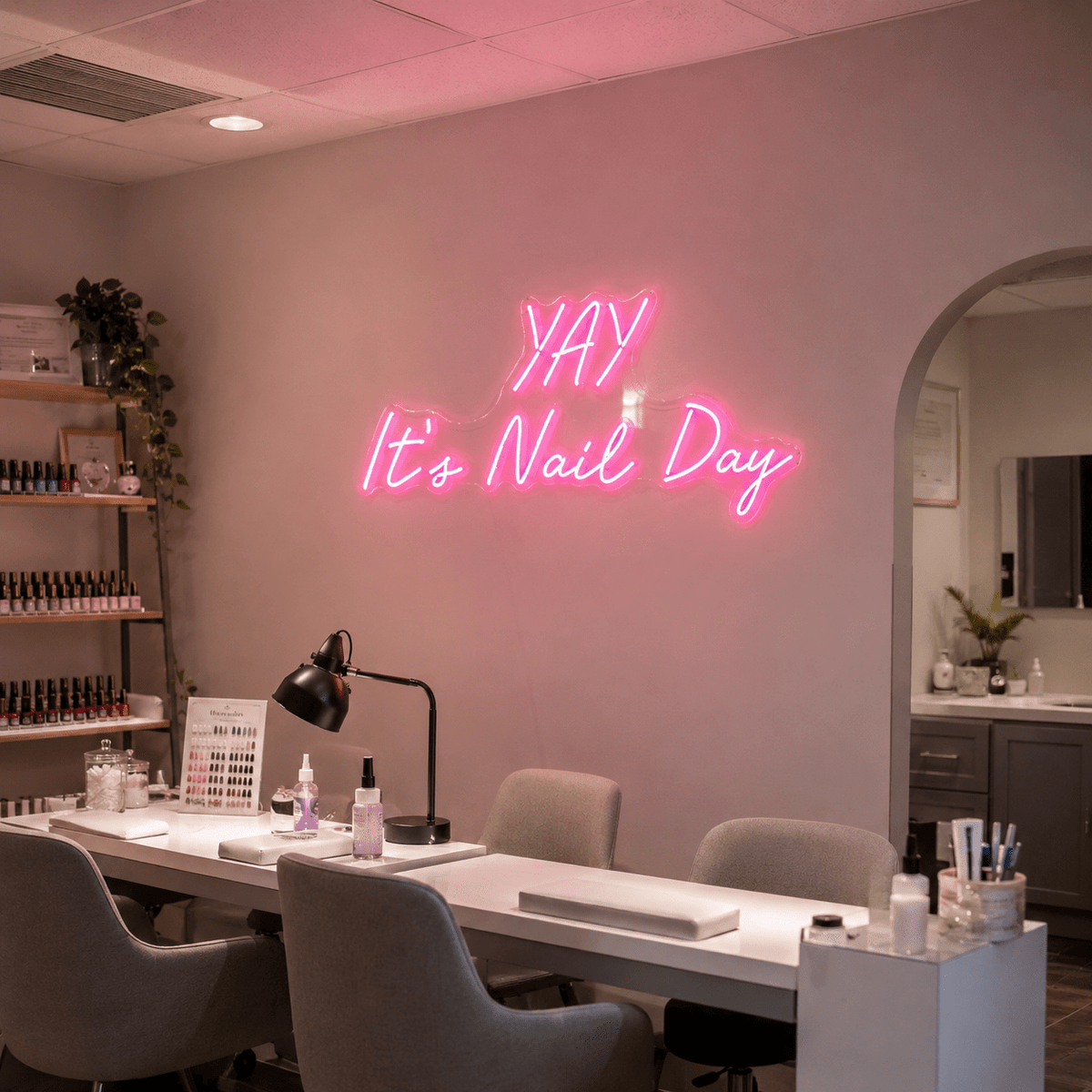 Yay It's Nail Day LED Neon Sign - Shineneon