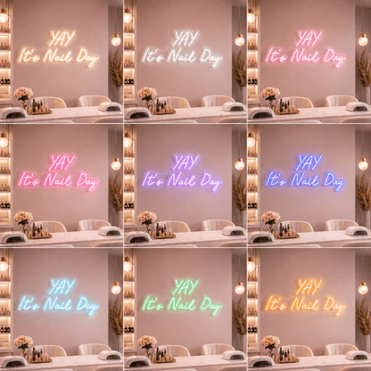 Yay It's Nail Day LED Neon Sign - Shineneon