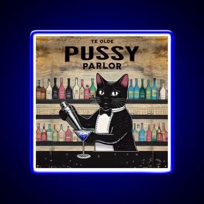 Ye Olde Pussy Parlor Man Cave Bar Led Neon Sign - LED neon sign view 5