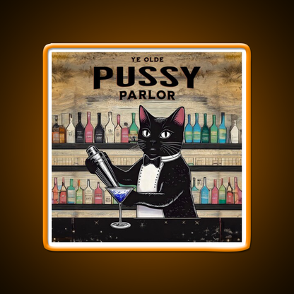 Ye Olde Pussy Parlor Man Cave Bar Led Neon Sign - LED neon sign view 6