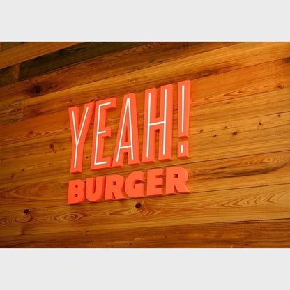 Yeah Burger 3D Frontlit Channel Letters Led Light Sign