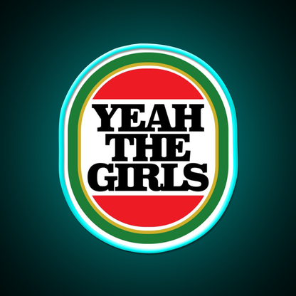 Yeah The Girls Beer Bar Decor Led Neon Sign Rgb Color - Size and dimension reference