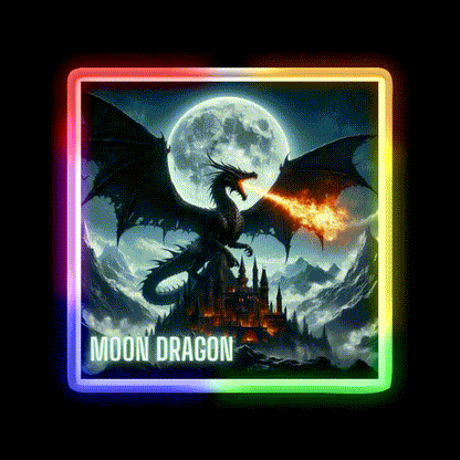 Year Of The Dragon Asian Cultural Led Neon Sign Rgb Color - LED neon sign close-up detail