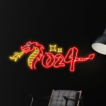 Year Of The Dragon New Year Celebration Led Neon Decor | Shineneon