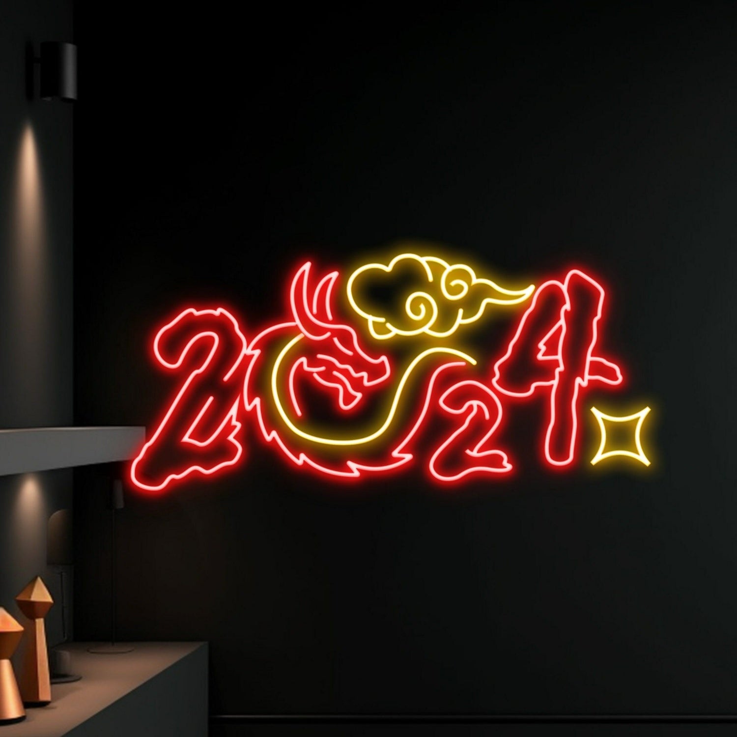 Year Of The Dragon Sign Led Neon Sign | Shineneon