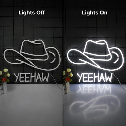 Yeehaw Cowboy Hat LED Neon Sign main product image
