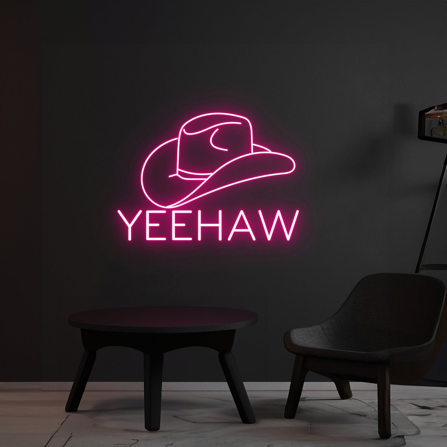 Yeehaw Cowboy Hat Neon Sign Wall Decor