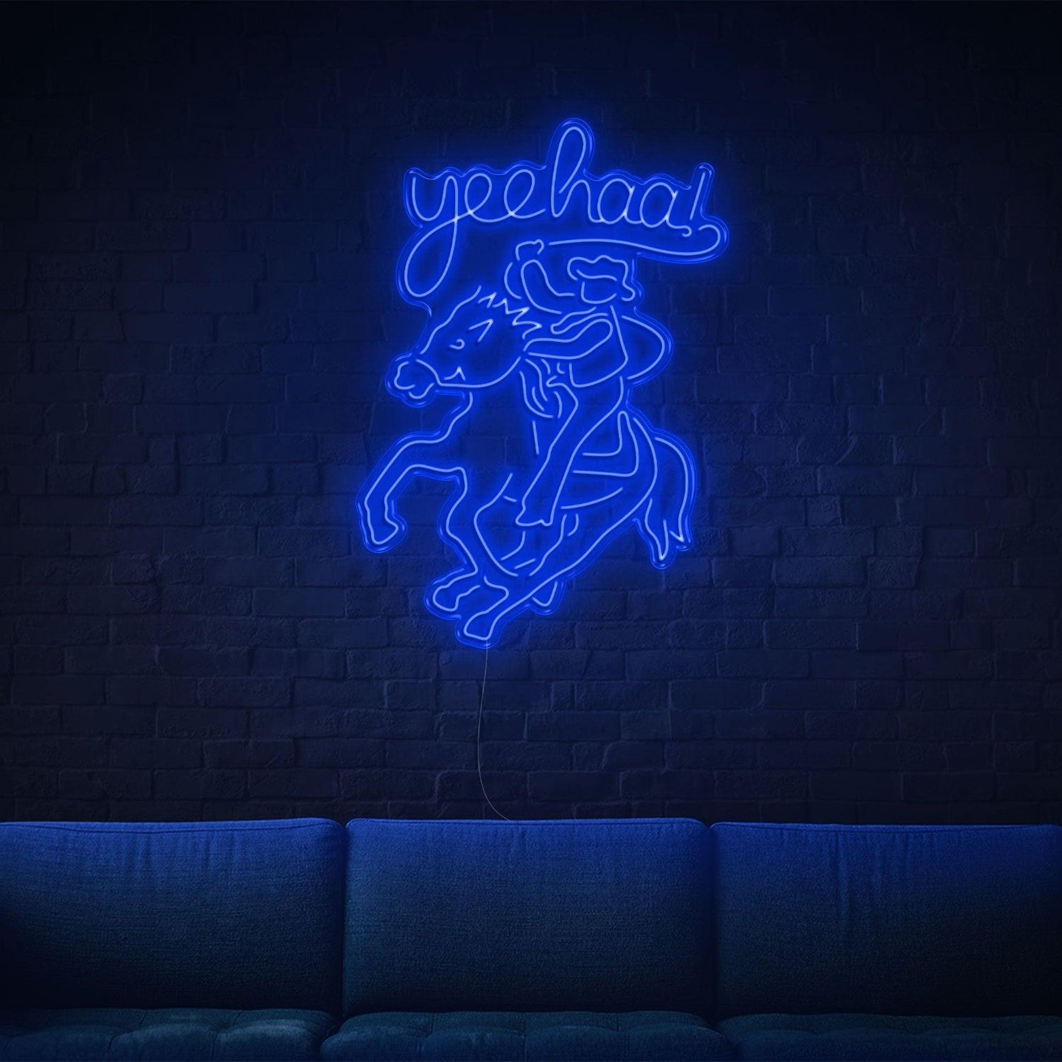 Yeehaw Cowboy Riding Horse Led Neon Sign For Western Home Bar Decor | Shineneon