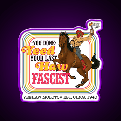 Yeehaw Molotov Cocktail Bar Decor Led Neon Sign Rgb Color - Shineneon