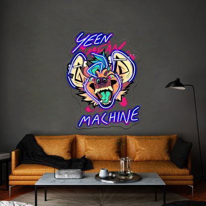 Yeen Mean Killin Machine Artwork Led Neon Signs