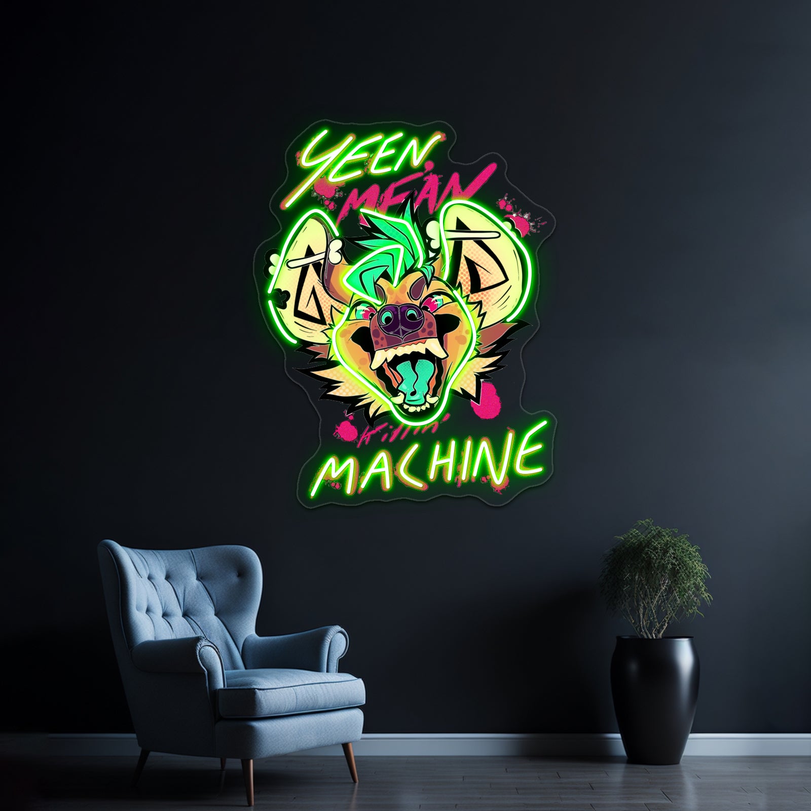 Yeen Mean Killin Machine Artwork Led Neon Signs | Shineneon