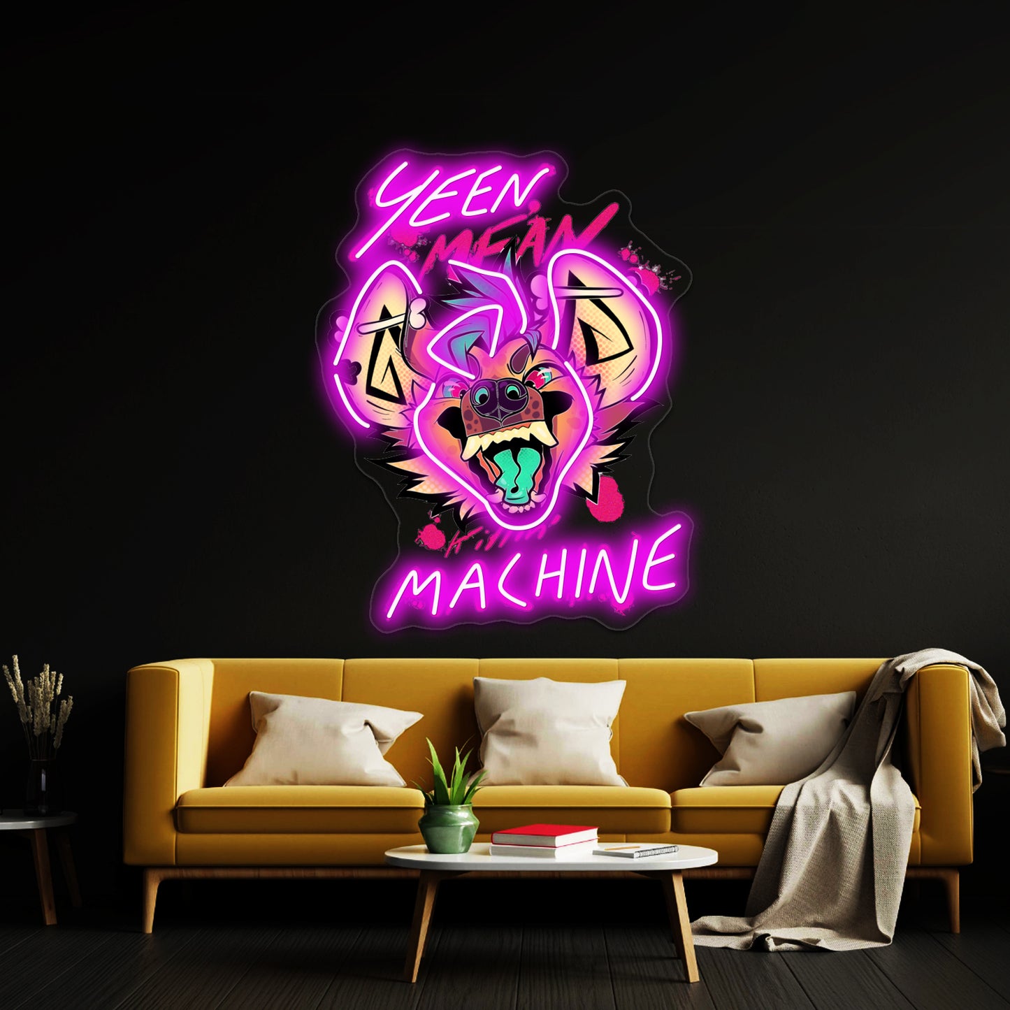 Yeen Mean Killin Machine Artwork Led Neon Signs