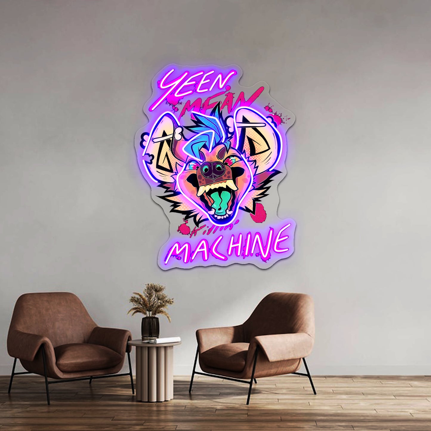 Yeen Mean Killin Machine Artwork Led Neon Signs