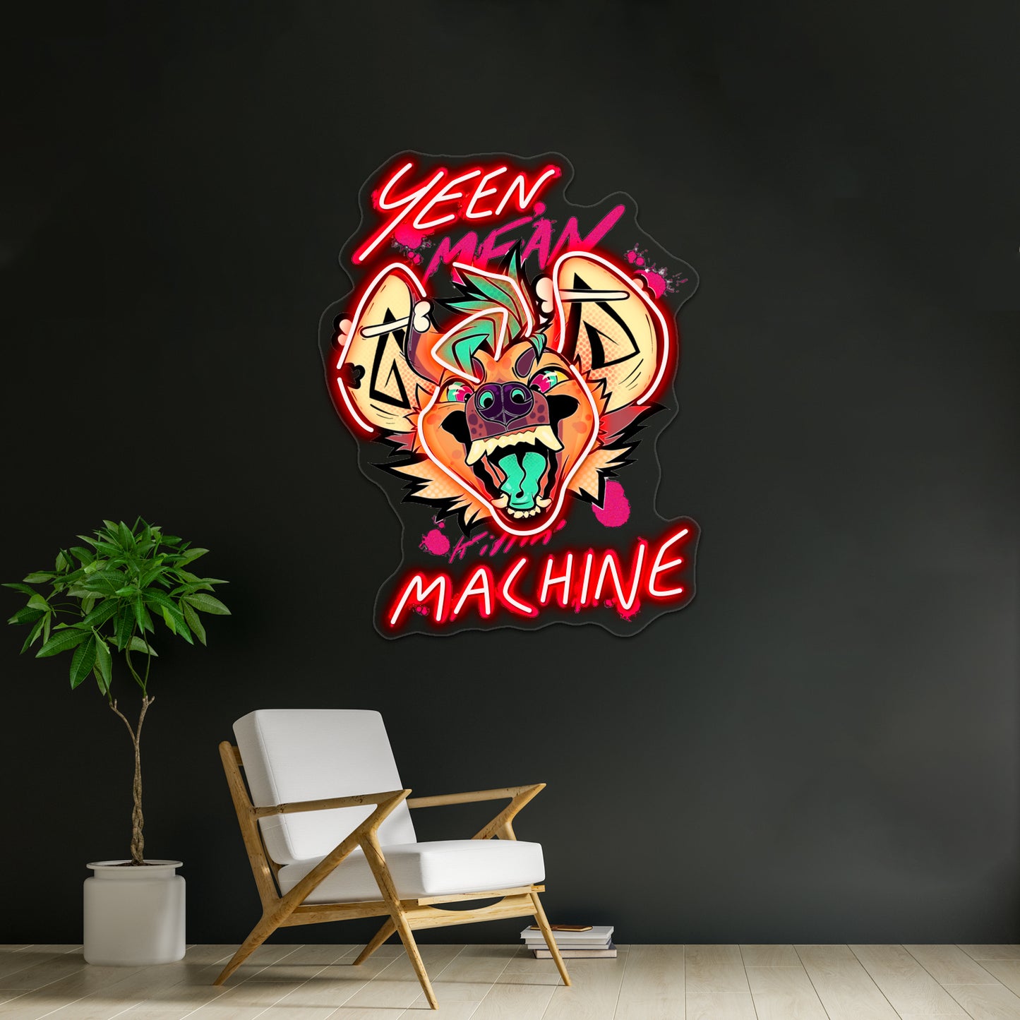 Yeen Mean Killin Machine Artwork Led Neon Signs