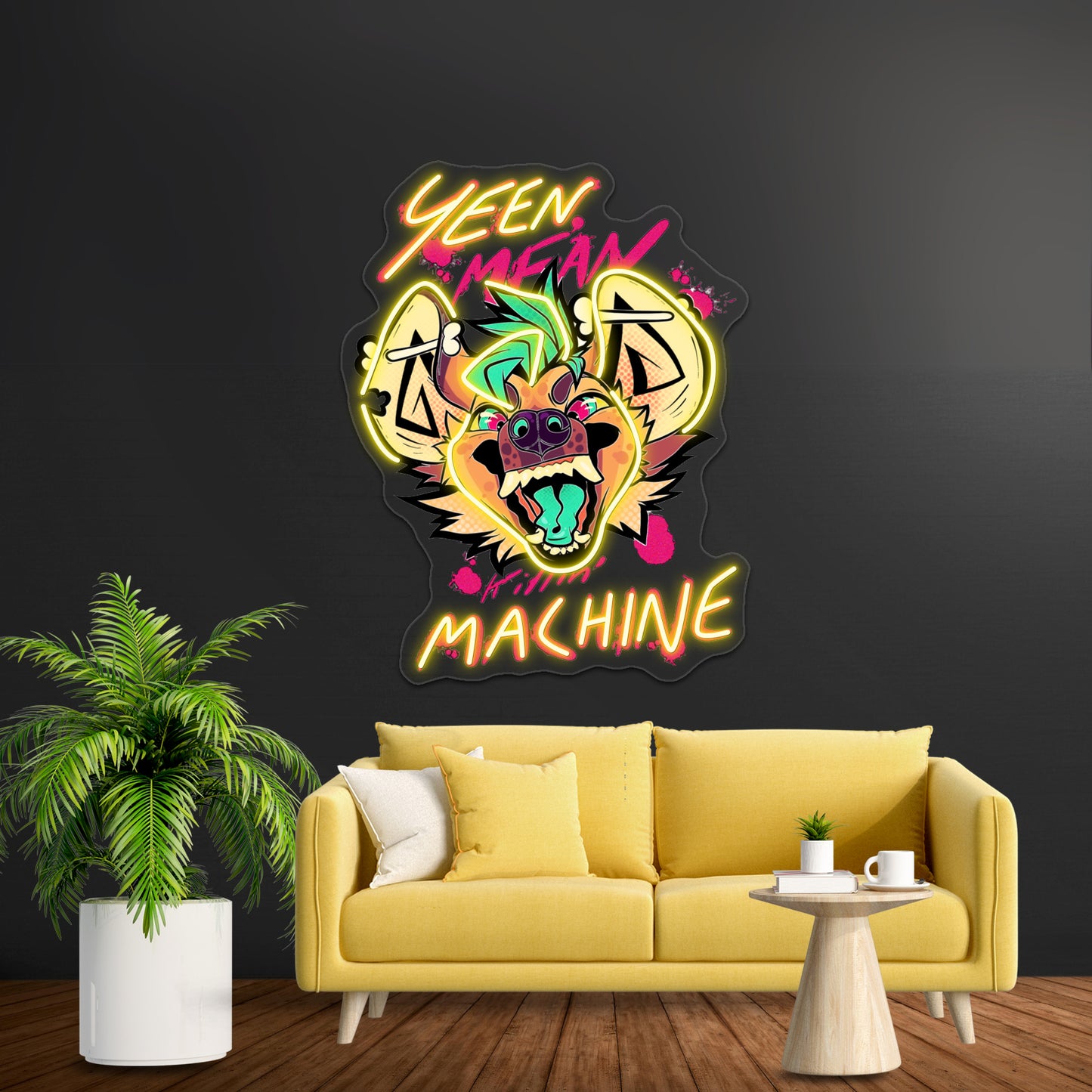 Yeen Mean Killin Machine Artwork Led Neon Signs