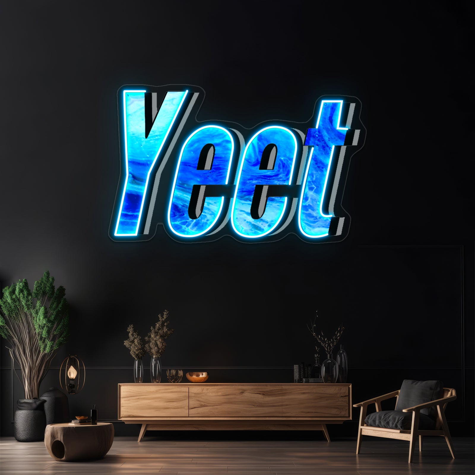 Yeet But Blue Wall Artwork Neon Signs | Shineneon