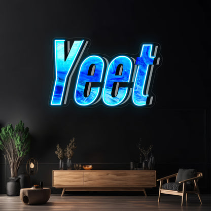 Yeet But Blue Wall Artwork Neon Signs