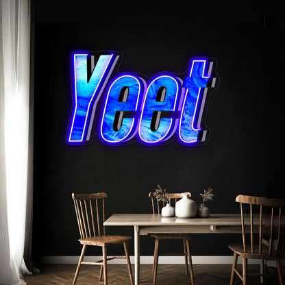 Yeet But Blue Wall Artwork Neon Signs