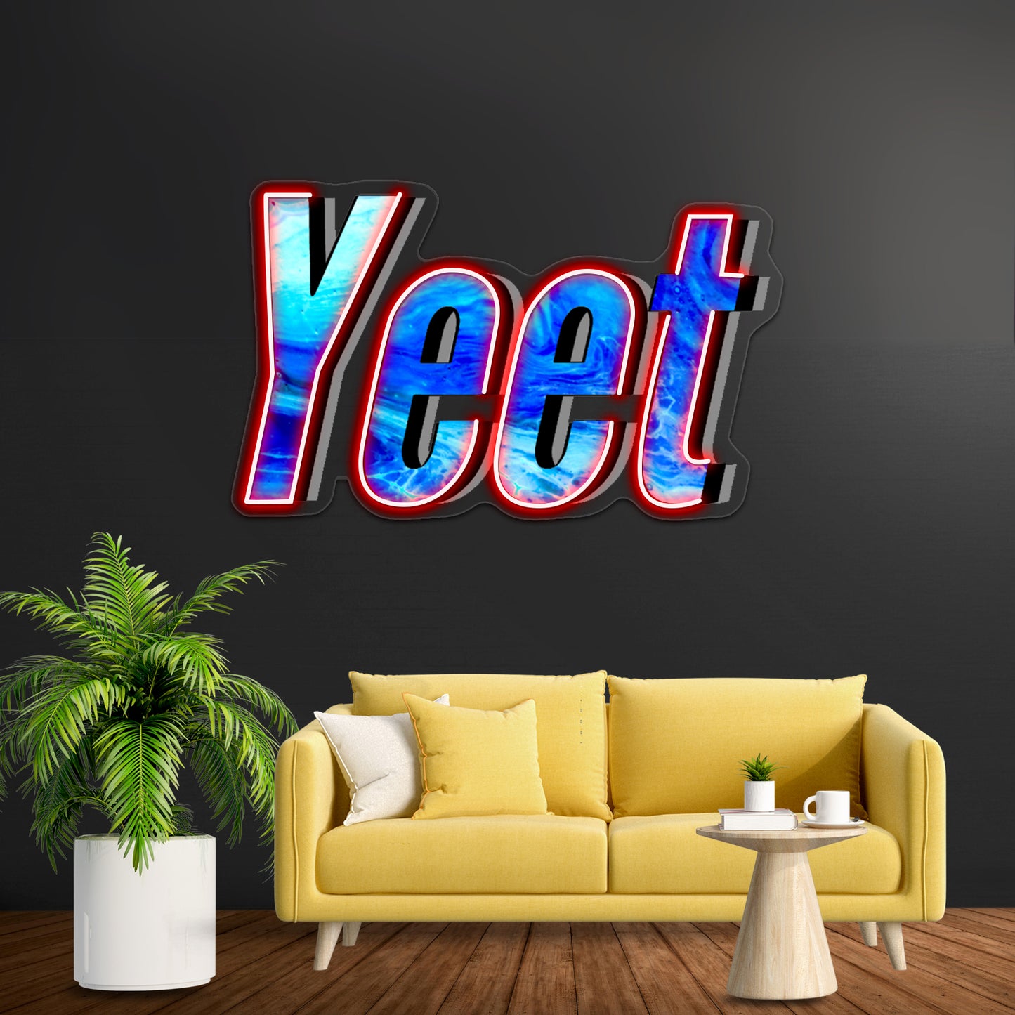 Yeet But Blue Wall Artwork Neon Signs