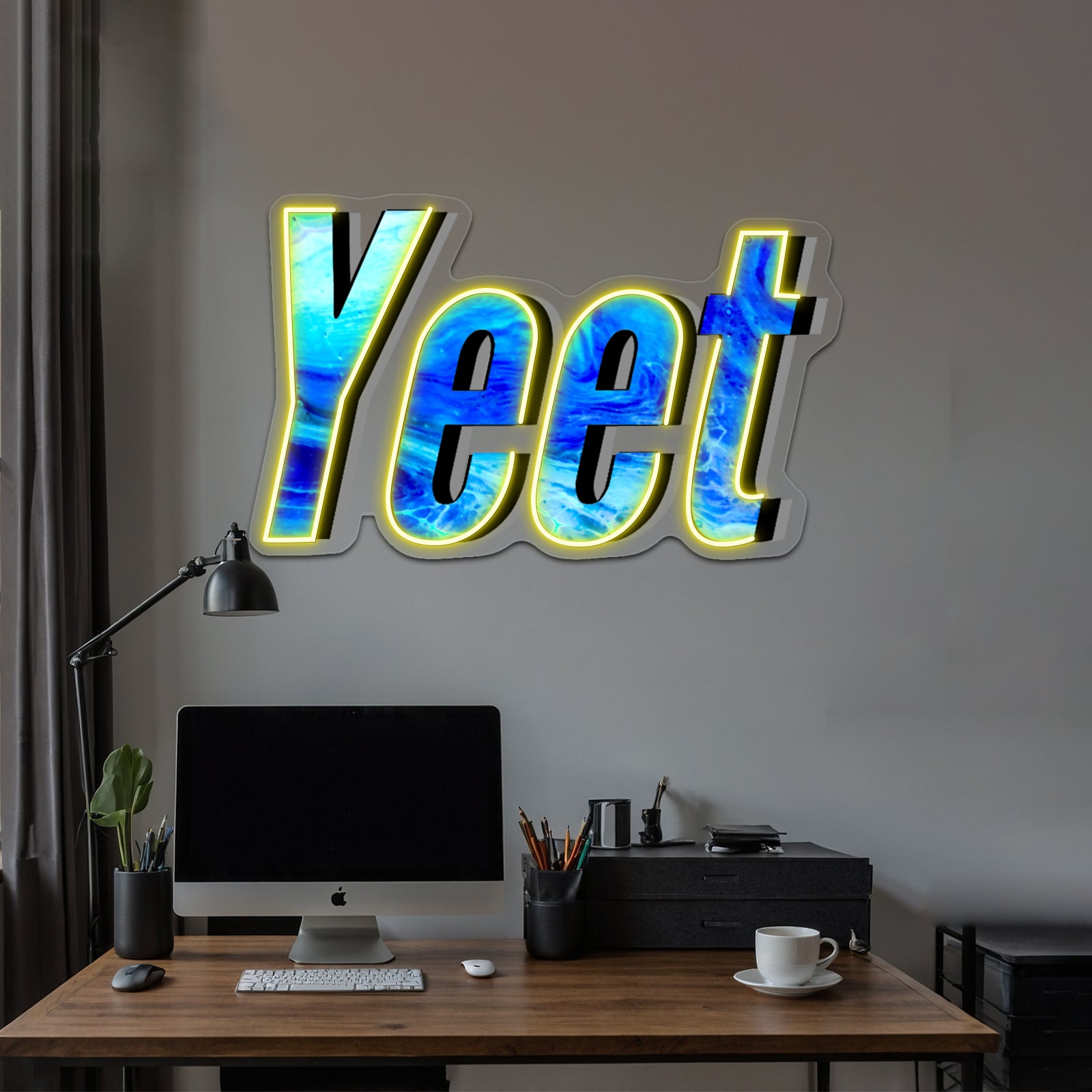 Yeet But Blue Wall Artwork Neon Signs | Shineneon