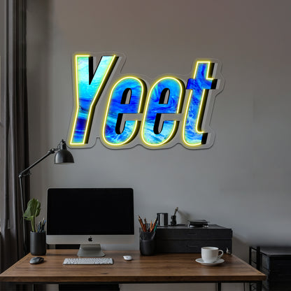 Yeet But Blue Wall Artwork Neon Signs