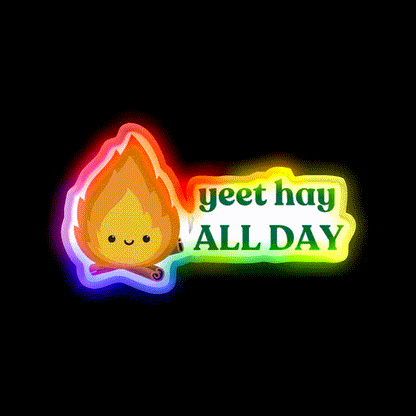 Yeet Hay All Day Cantonese Chinese Saying Led Neon Sign Chinese Food Rgb Color