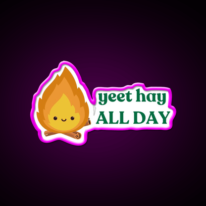 Yeet Hay All Day Cantonese Chinese Saying Led Neon Sign Chinese Food Rgb Color - Shineneon