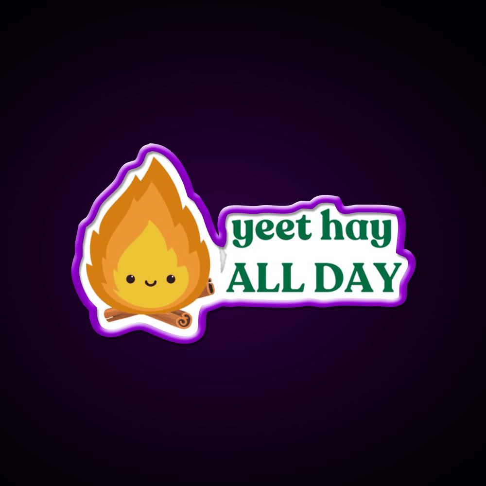 Yeet Hay All Day Cantonese Chinese Saying Led Neon Sign Chinese Food Rgb Color - Shineneon