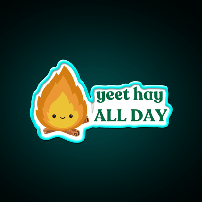 Yeet Hay All Day Cantonese Chinese Saying Led Neon Sign Chinese Food Rgb Color - Shineneon
