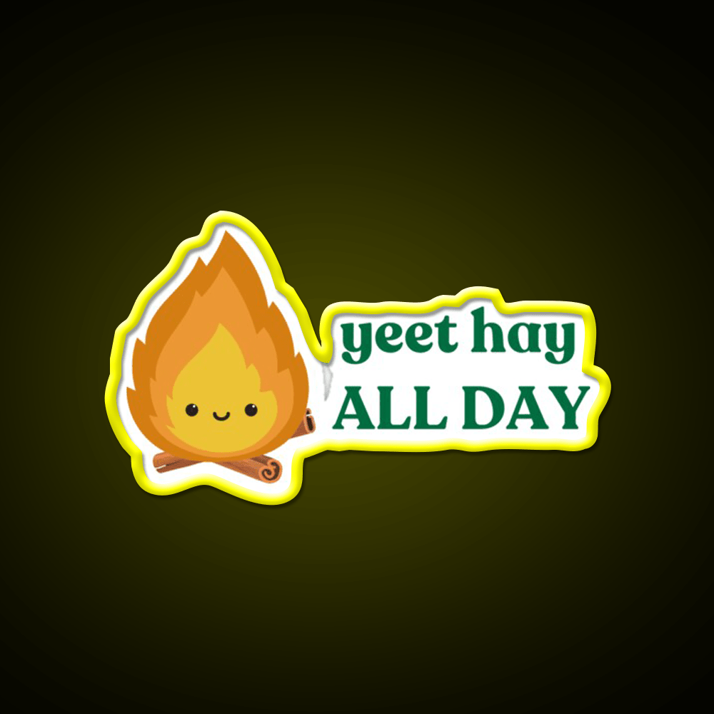 Yeet Hay All Day Cantonese Chinese Saying Led Neon Sign Chinese Food Rgb Color - Shineneon