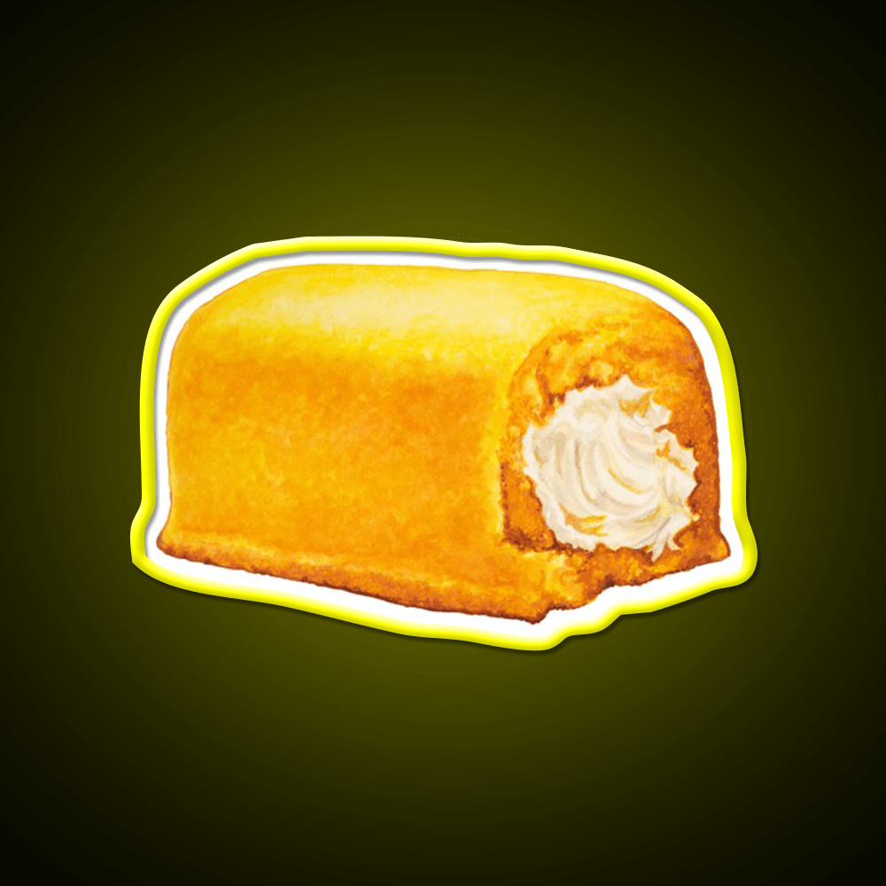 Yellow American Snack Cake Pattern Snack Food Led Neon Sign Rgb Color - Shineneon