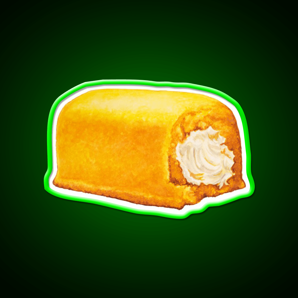Yellow American Snack Cake Pattern Snack Food Led Neon Sign Rgb Color - Shineneon