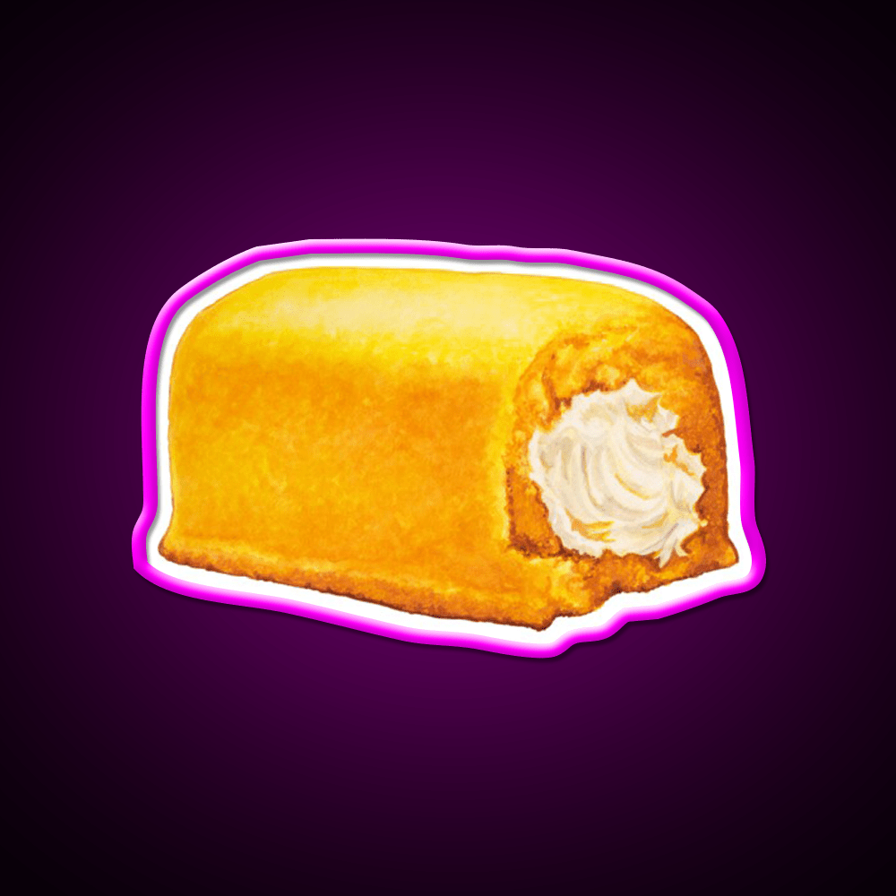 Yellow American Snack Cake Pattern Snack Food Led Neon Sign Rgb Color - Shineneon