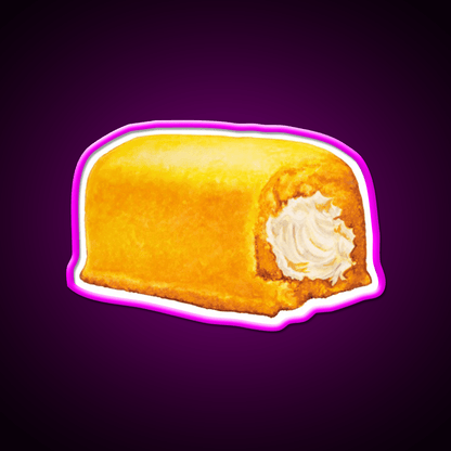 Yellow American Snack Cake Pattern Snack Food Led Neon Sign Rgb Color - Shineneon