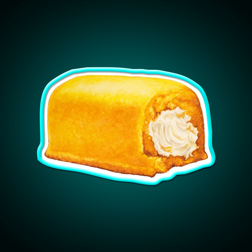 Yellow American Snack Cake Pattern Snack Food Led Neon Sign Rgb Color - Shineneon