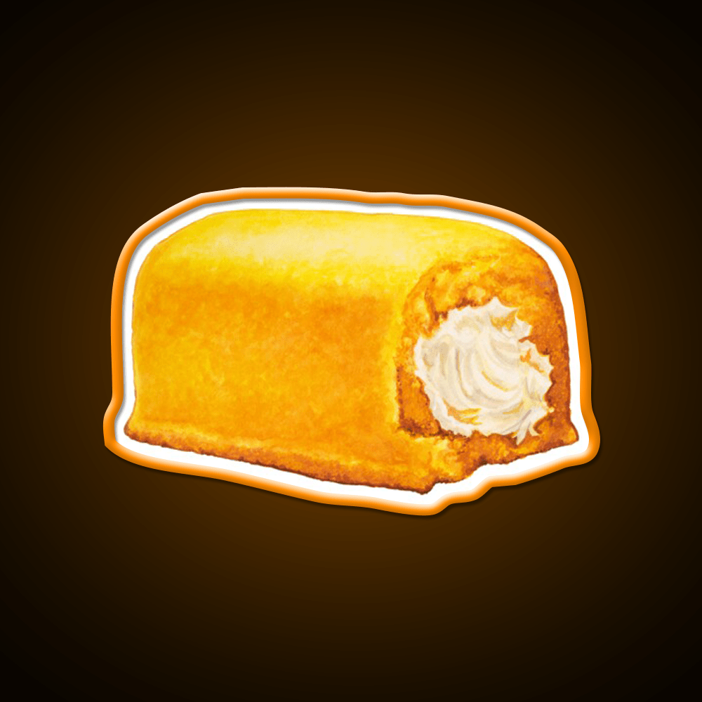 Yellow American Snack Cake Pattern Snack Food Led Neon Sign Rgb Color - Shineneon