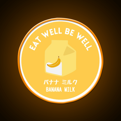 Yellow Banana Milk Carton Japanese Food Snack Food Led Neon Sign Rgb Color - Shineneon