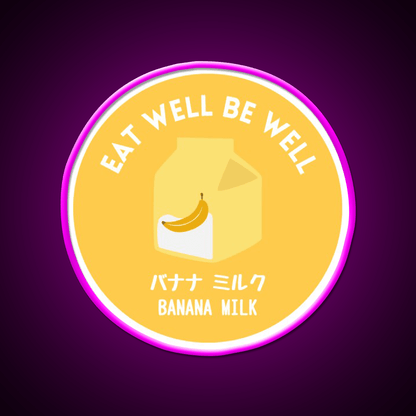 Yellow Banana Milk Carton Japanese Food Snack Food Led Neon Sign Rgb Color - Shineneon