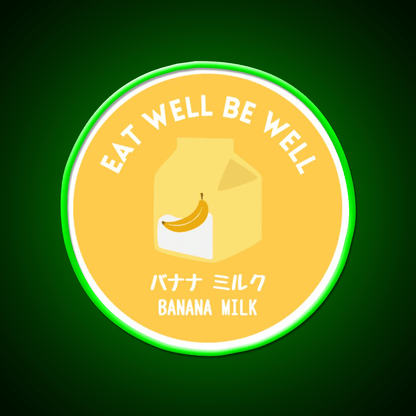 Yellow Banana Milk Carton Japanese Food Snack Food Led Neon Sign Rgb Color - Shineneon
