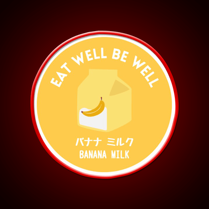 Yellow Banana Milk Carton Japanese Food Snack Food Led Neon Sign Rgb Color - Shineneon