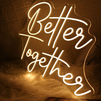 Yellow Better Together Led Neon Sign - Shineneon