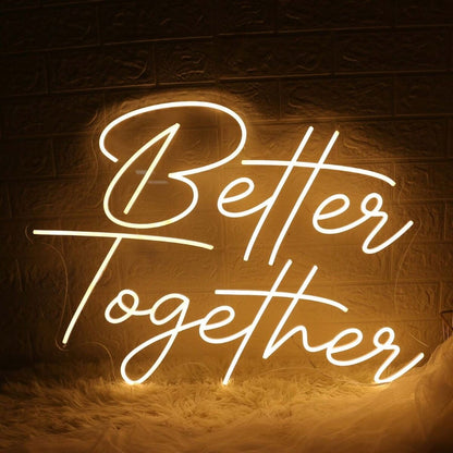 Yellow Better Together Led Neon Sign - Shineneon