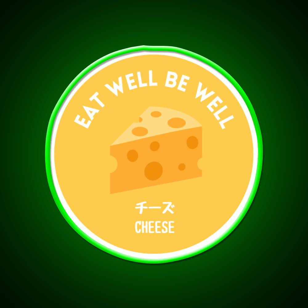 Yellow Cheese Japanese Snack Healthy Food Snack Food Led Neon Sign Rgb Color - Shineneon