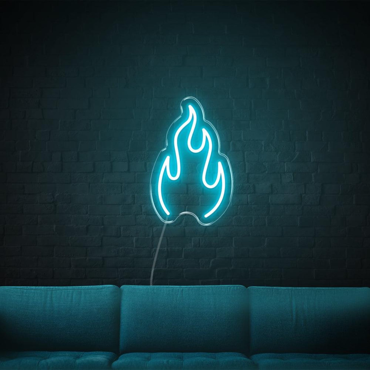 Yellow Fire Flame Led Neon Sign For Home Bar Cafe Indoor Wall Decor | Shineneon