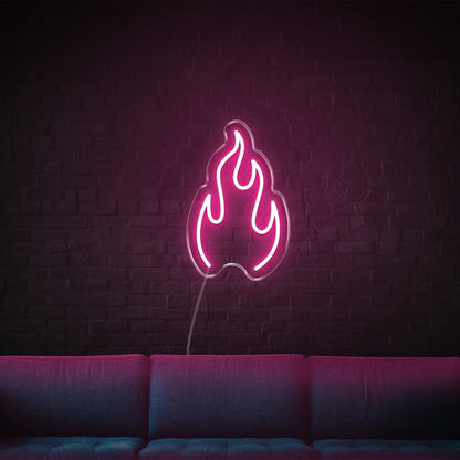 Yellow Fire Flame Led Neon Sign For Home Bar Cafe Indoor Wall Decor | Shineneon