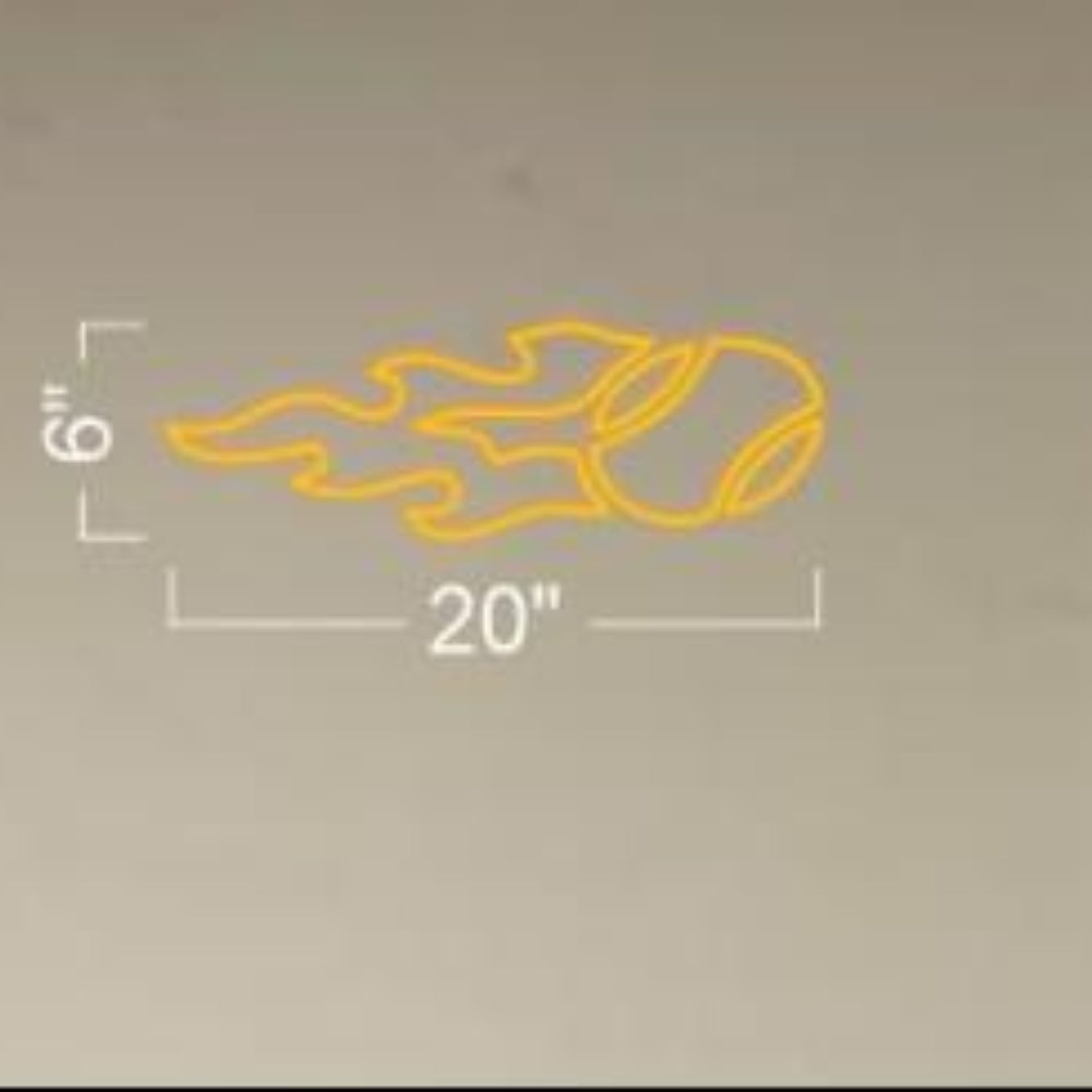 Yellow Flame Fire Ball Design Led Neon Sign For Indoor Wall Art | Shineneon