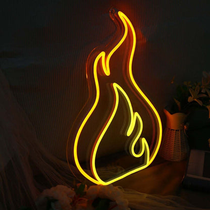 Yellow Flame Led Neon Sign - Shineneon