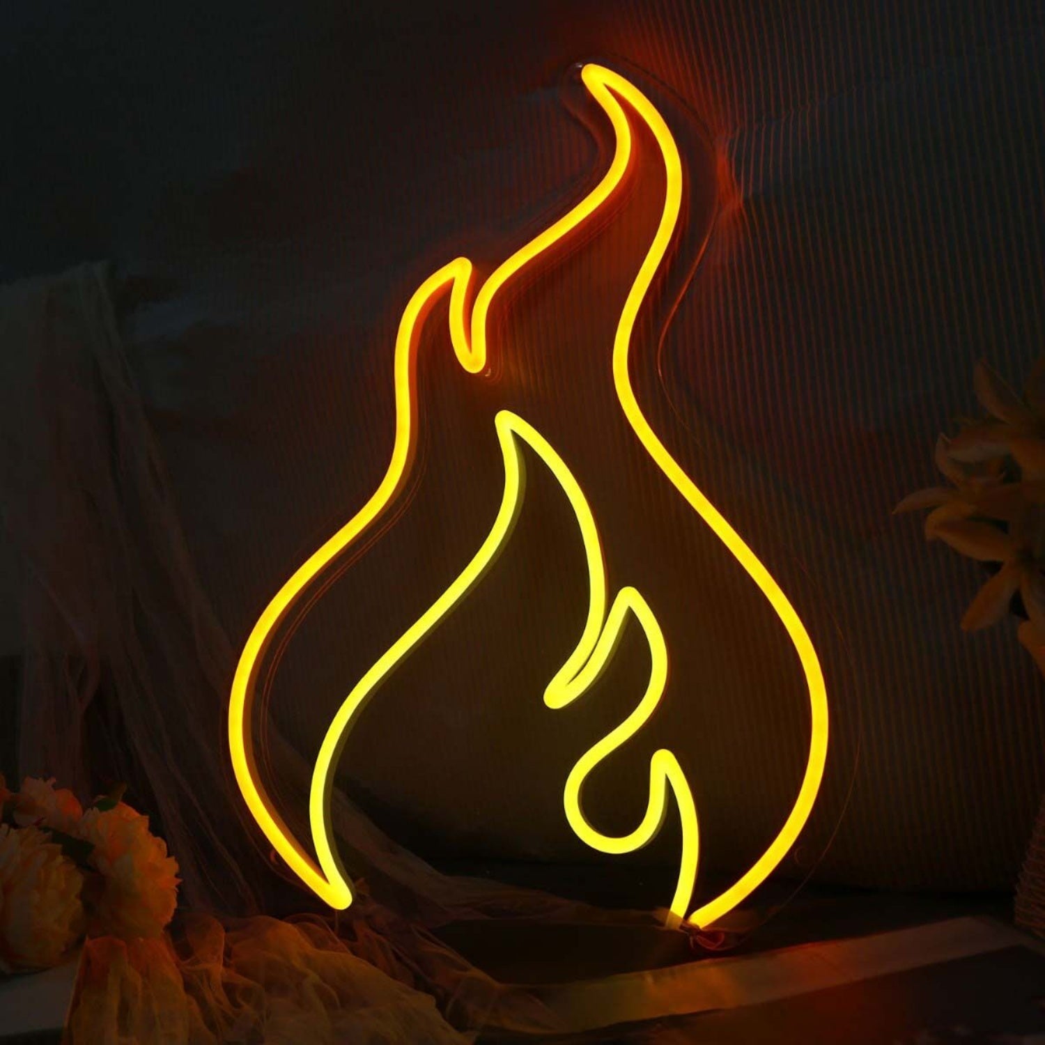 Yellow Flame Led Neon Sign - Shineneon