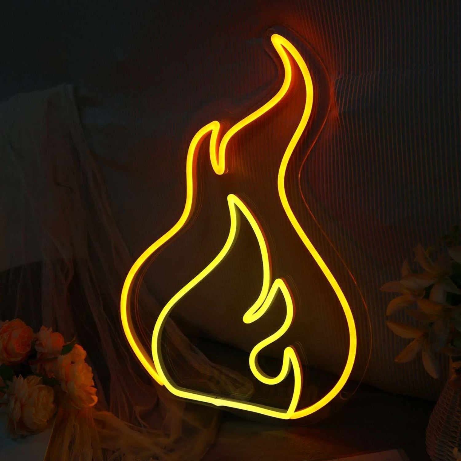 Yellow Flame Led Neon Sign - Shineneon